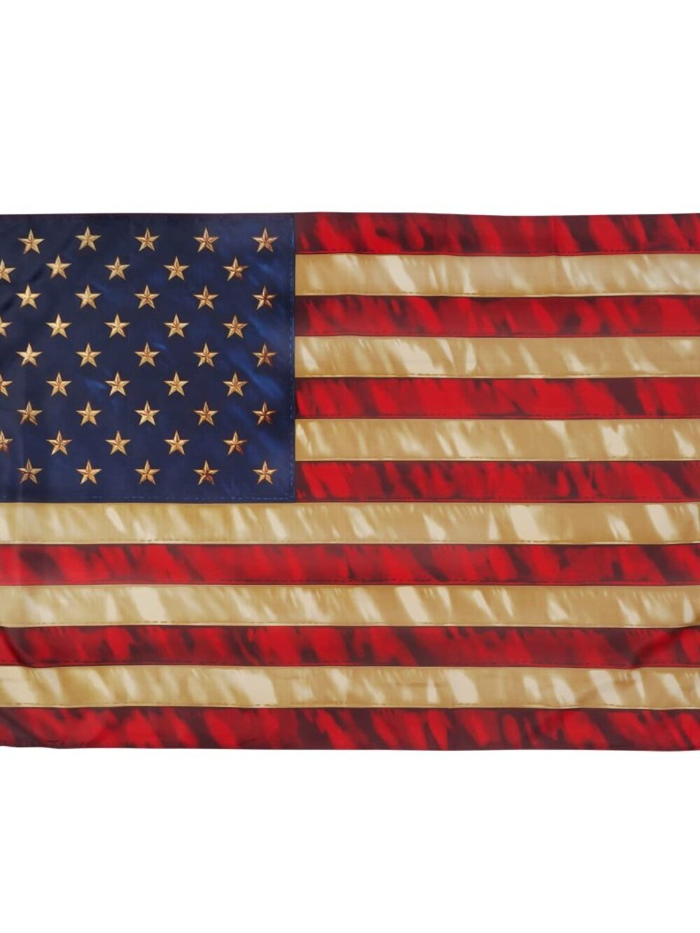 Vintage American Flag 3x5 ft Tea Stained American Flags Heavy Duty Old Antiqued